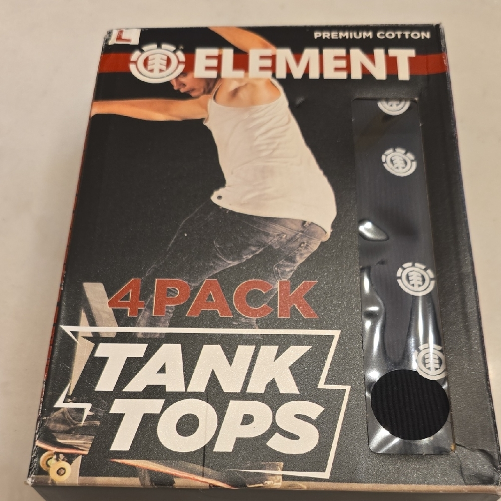 NIB Men's Element 4 PACK Tank Tops In Large